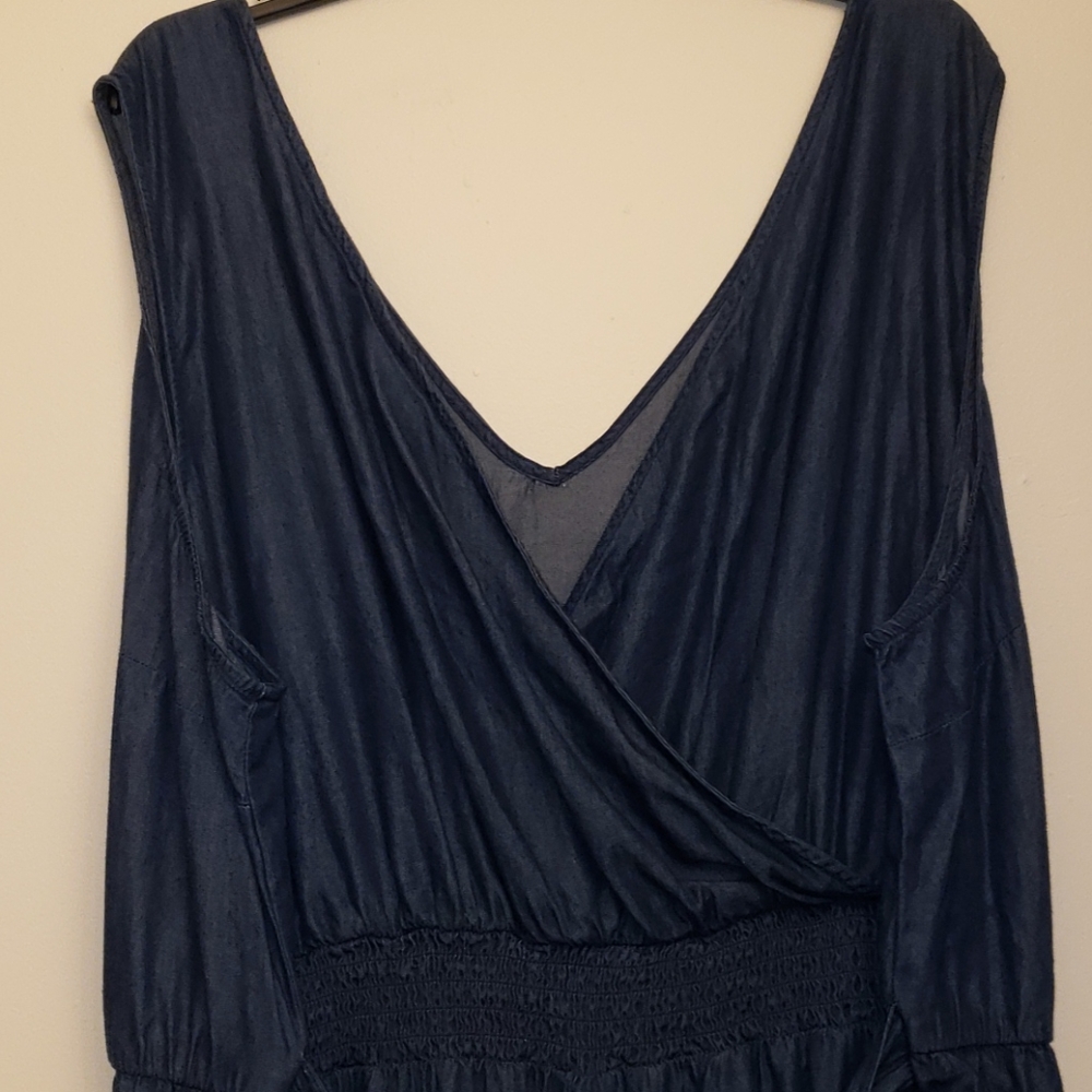 New Lane Bryant Surplice Top Wide Leg Jumpsuit 24 - Picture 2 of 14